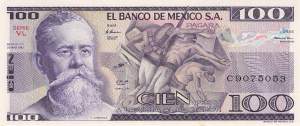 Mexiko p.74c VL 100 Pesos 1982
